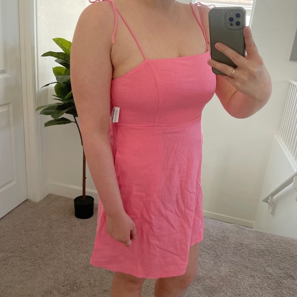 Fit & Flare Tie-Shoulder Hipster Hippie Artsy Boho Bohemian Vaca Mini Cami Dress - Picture 1 of 8